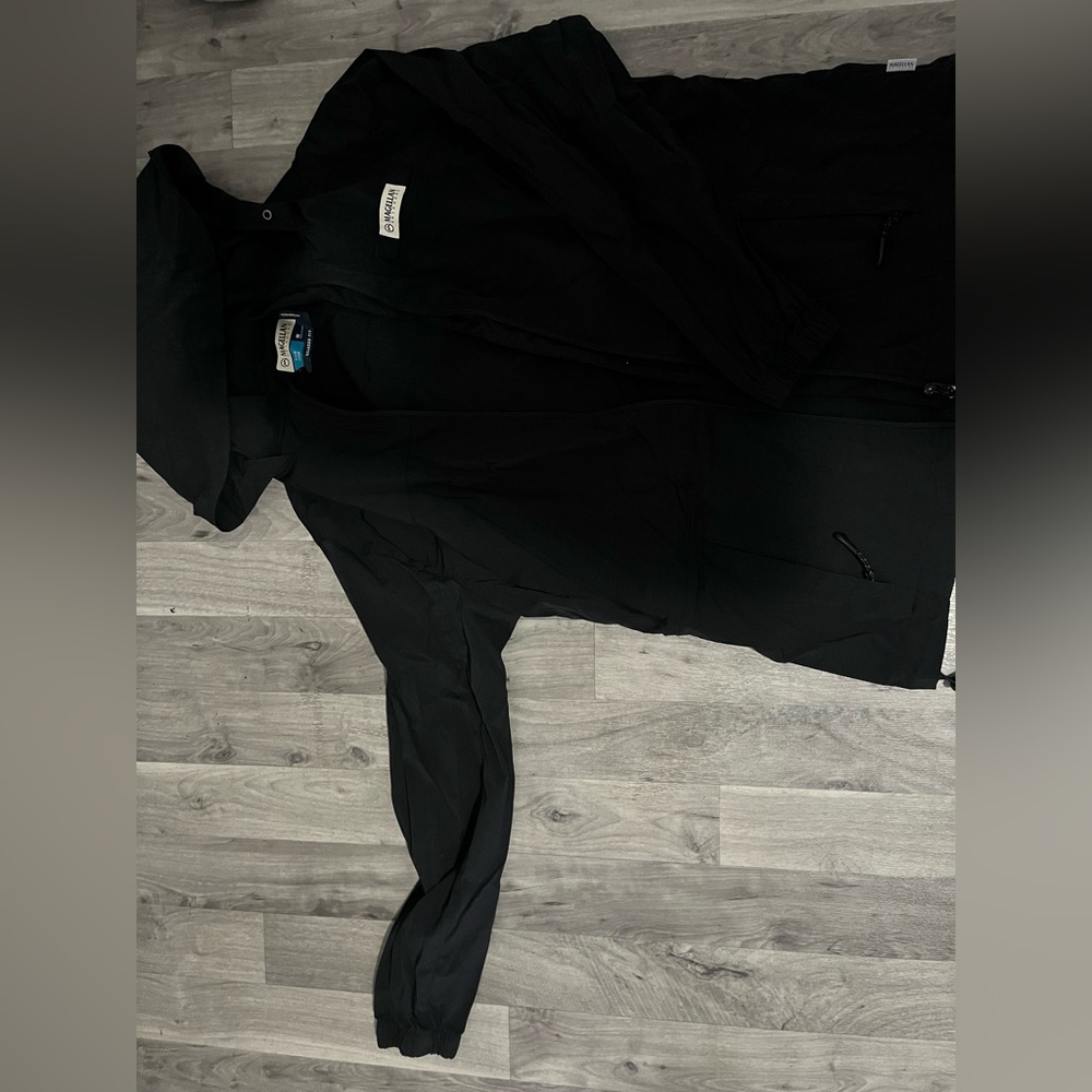 Black Hooded Shell Jacket
